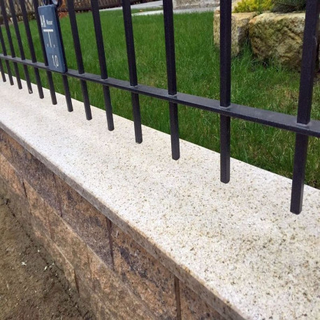 3 cm starke Mauerabdeckplatten Tiago gelb 36 cm breit