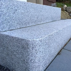 Granit Pflaster Platten Anthrazit 8 cm stark geflammt