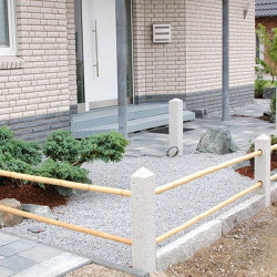 20 x 20 cm Limes-Granitpfosten Elena weißgrau 100 cm lang