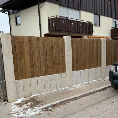 20 x 20 cm Granitpfosten Tiago gelb 350 cm lang