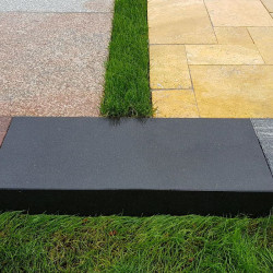 20 x 35 cm Granit Blockstufen Adrian Black schwarz