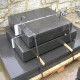 20 x 35 cm Granit Blockstufen Adrian Black schwarz 120 cm lang