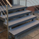 6 x 35 cm Granit Trittstufen Alvaro anthrazit 250 cm lang