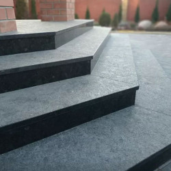 6 x 35 cm Granit Trittstufen Adrian Black schwarz