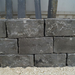 25 x 25 cm Granit Kleinmauersteine Adrian Black schwarz