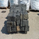 25 x 25 cm Granit Kleinmauersteine Adrian Black schwarz 40 cm lang