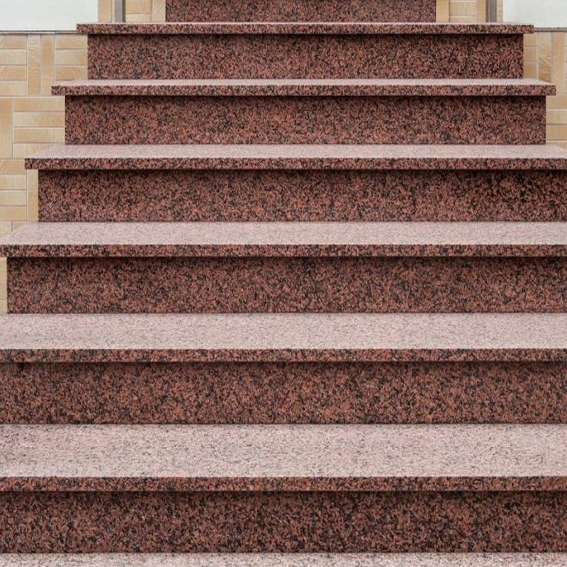 6 x 30 cm Granit Trittstufen Raudona rot