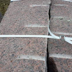 40 x 40 cm Granit Mauersteine Raudona rot