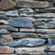 2 - 6 cm hohe Grauwackenschiefer-Mauersteine Ansicht