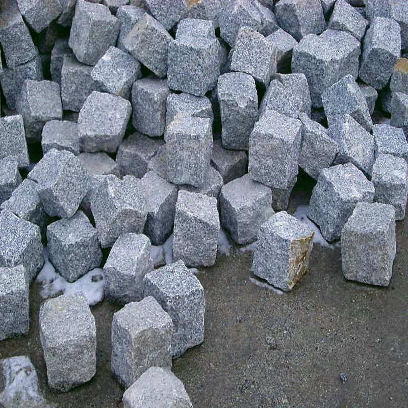 Granit Pflastersteine Griys hellgrau