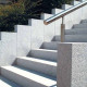 20 x 35 cm Granit Blockstufen Griys hellgrau