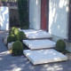 15 cm starke Granit Podestplatten Griys hellgrau