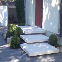 5 Podestplatten 150 x 100 x 15 cm Granit Griys hellgrau