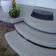 8 x 35 cm Granit Trittstufen Griys hellgrau 100 cm lang