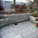 30 x 30 cm Granit Mauersteine Griys hellgrau