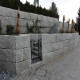 50 x 50 cm Granit Mauersteine Griys hellgrau gespalten