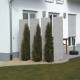 10 x 50 cm Granit Sichtschutz Griys hellgrau 100 cm lang