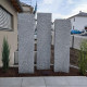 10 x 50 cm Granit Sichtschutz Griys hellgrau