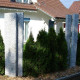 10 x 50 cm Granit Sichtschutz Griys hellgrau 300 cm lang