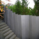 10 x 50 cm Granit Sichtschutz Griys hellgrau 200 cm lang