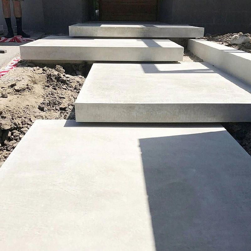 20 cm starke Kalkstein Podestplatte Blancka Flava weiß 250 x 200 cm