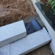 15 x 45 cm Granit Blockstufen Elena weißgrau 120 cm lang
