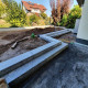 18 x 45 cm Granit Blockstufen Elena weißgrau 120 cm lang