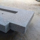 15 cm starke Granit Podestplatte Elena weißgrau 200 x 200 cm