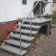 8 x 30 cm Granit Trittstufen Elena weißgrau 300 cm lang