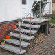 8 x 30 cm Granit Trittstufen Elena weißgrau 300 cm lang