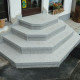 8 x 35 cm Granit Trittstufen Elena weißgrau 200 cm lang