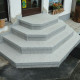 8 x 35 cm Granit Trittstufen Elena weißgrau 200 cm lang