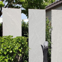 6 x 50 cm Granit Sichtschutz Elena weißgrau