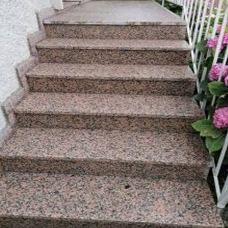 4 x 30 cm Granit Trittstufen Laahs rosa