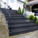 18 x 40 cm Granit Blockstufen Pedro Black schwarz 100 cm lang