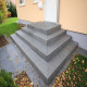 20 x 45 cm Granit-Blockstufen Alvaro anthrazit