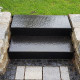 20 x 45 cm Granit Blockstufen Pedro Black schwarz 300 cm lang