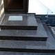 6 x 40 cm Granit Trittstufen Pedro Black schwarz 200 cm lang