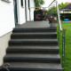 8 x 30 cm Granit Trittstufen Pedro Black schwarz 250 cm lang