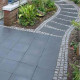 8 cm starke Granit Pflasterplatten Pedro Black schwarz 30 x 20 cm