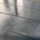 3 cm starke Granit Terrassenplatten Pedro Black schwarz 40 x 40 cm