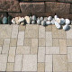 5 cm Granitpflaster Tiago gelb, gesägt 15 x 10 cm