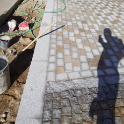 12 cm starke Granit Pflasterplatten Tiago gelb