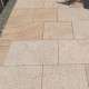 3 cm starke Granit Terrassenplatten Tiago gelb geflammt Format 60 x 40 cm